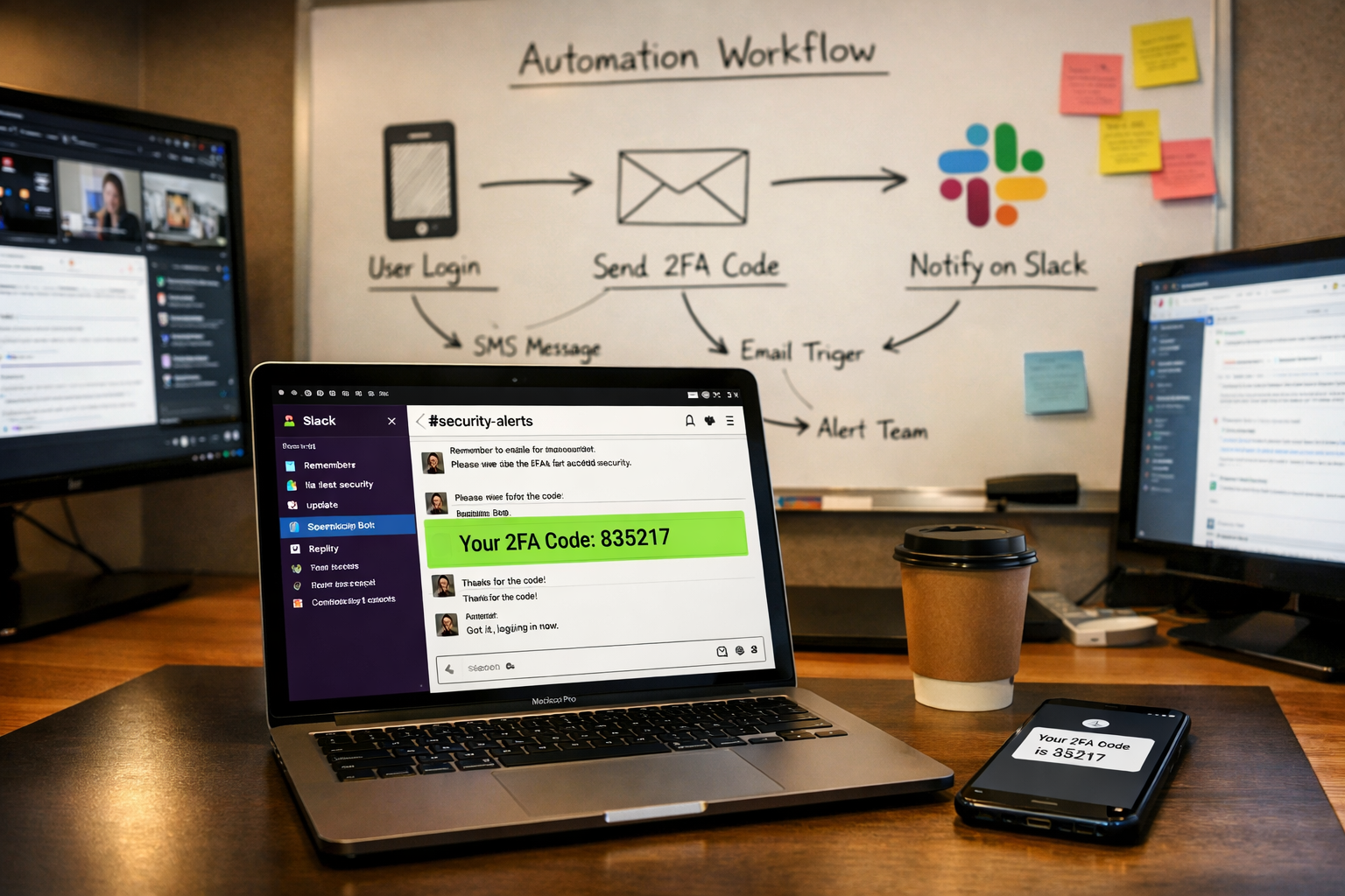2FA Code Relay to Slack